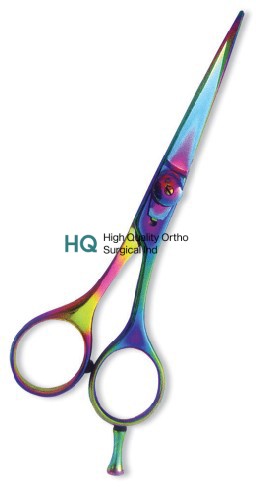 Professional Hair Cutting Scissor with razor edge. Multicolor Coating