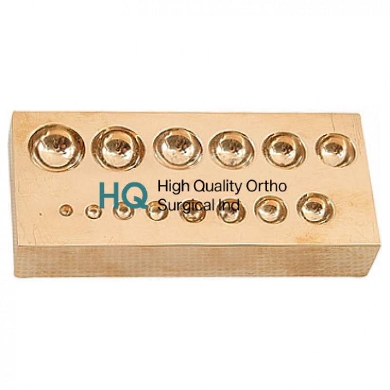 FLAT DAPPING DIE 14 HOLES