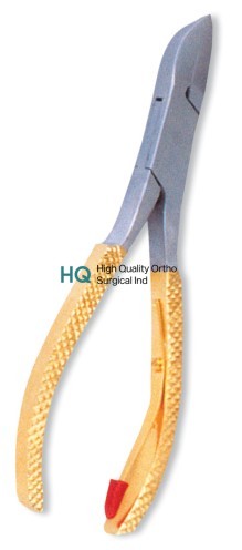 Nail Cutter, Single Spring. Half Gold.