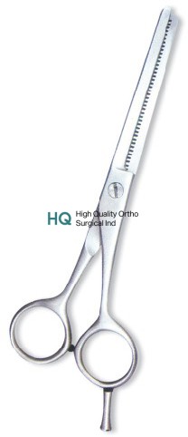 Professional Thinning Scissor. One Blade Teeth and One Blade Razor. Satin Finish.